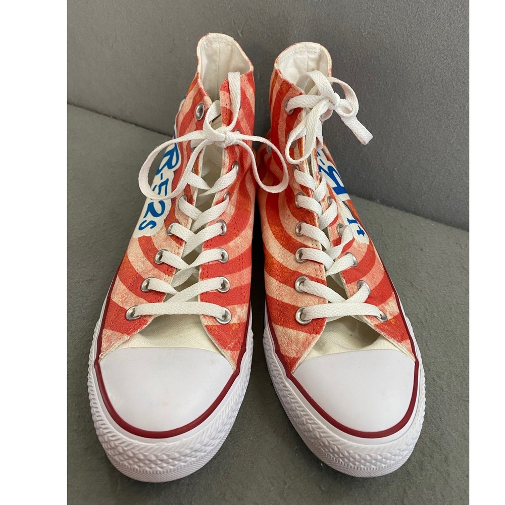 Converse Chuck Taylor All Star High Top The B-52s Band Red Swirl Mens 9 W 11 - Picture 2 of 10